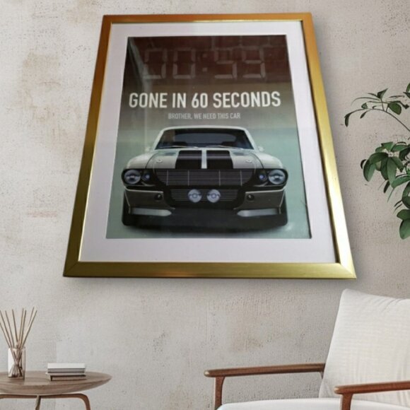 Art Print "GONE IN 60 SECONDS" 8x10 Framed Matted Print - Picture 1 of 6